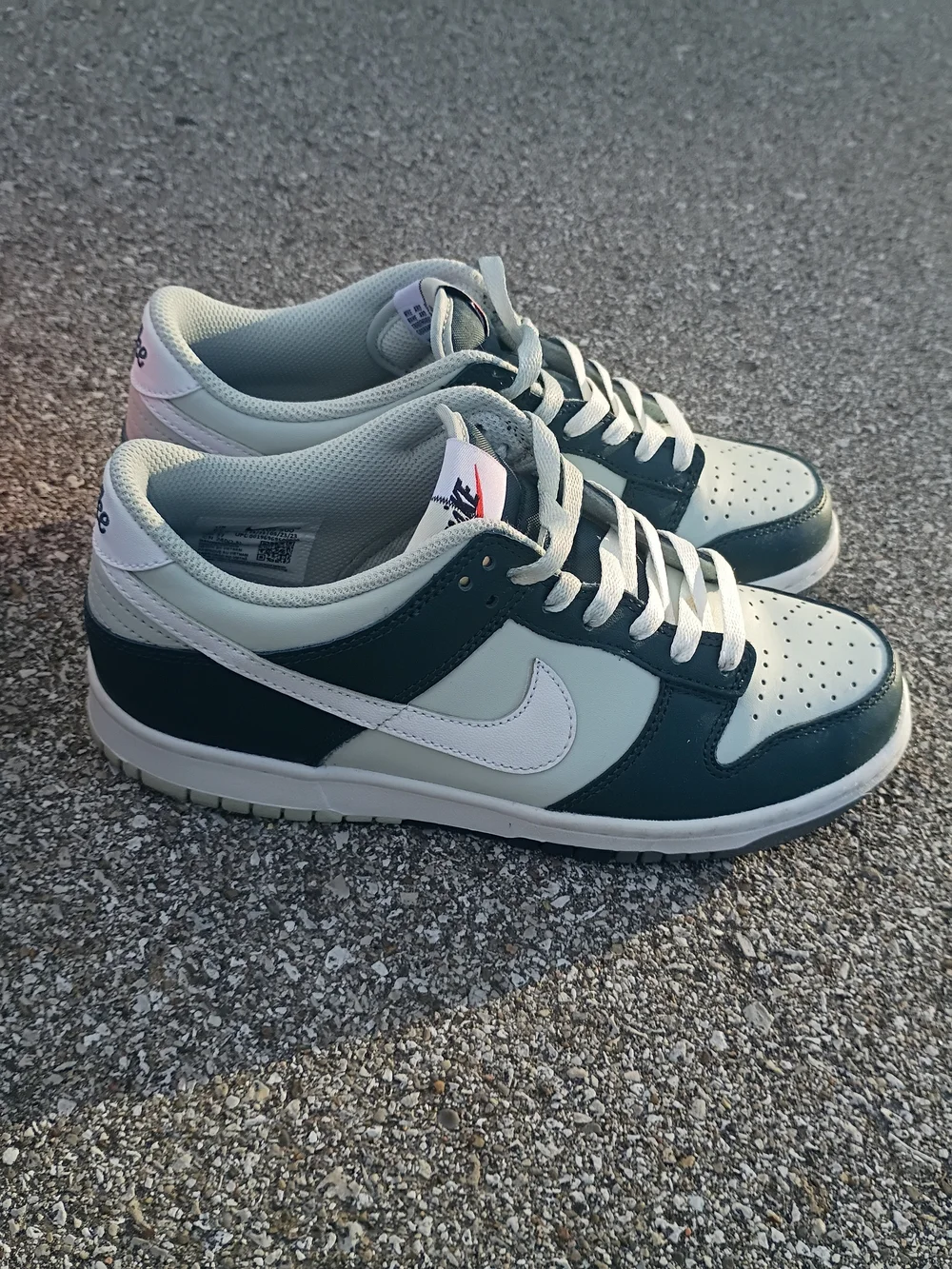 Nike Low-Top Sneakers in Dark Teal and White